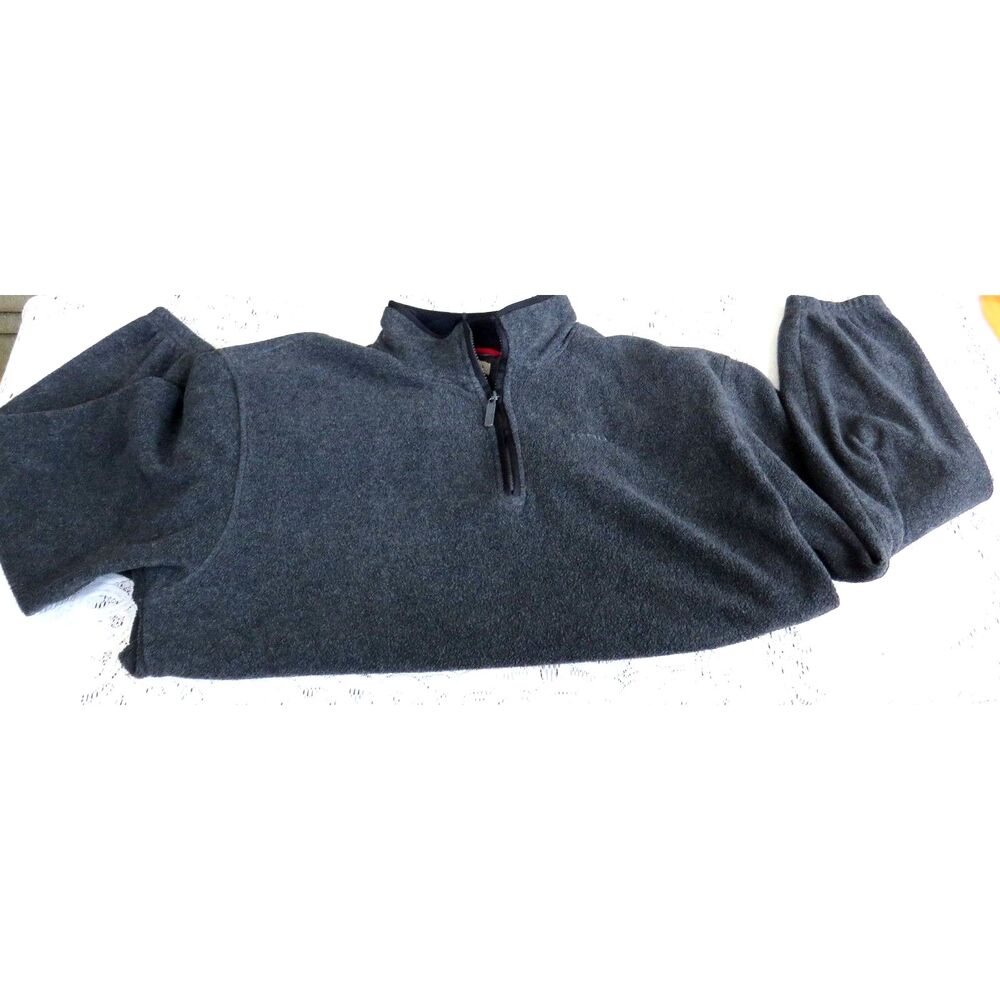 IZOD Men's Vtg circa 90's 1/4 Zip Fleece Pullover Gray  XXL EUC